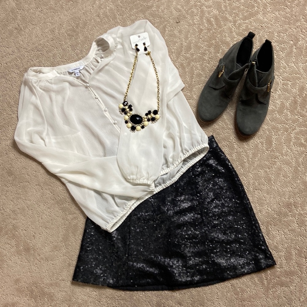 Decree Black sequin skirt size XS